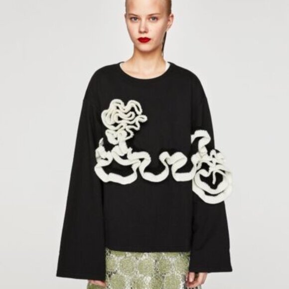 Zara Sweatshirt Sweater Size Small - Fits Bigger Than A Small 2712/281 - Picture 5 of 10